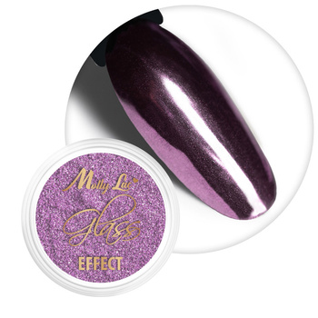Poudre à effet miroir pour la décoration des ongles MollyLac Glass Effect Lilac n° 6