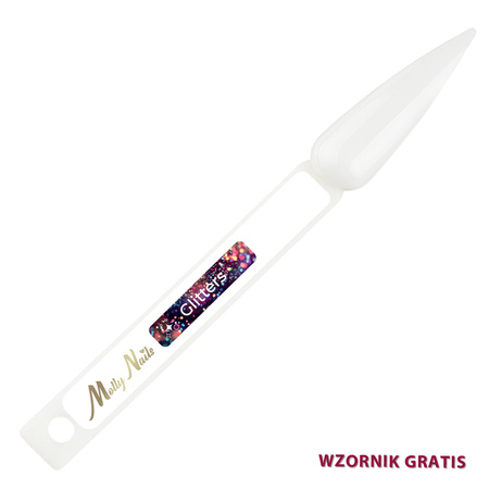 LED/UV-Hybridlack „La Vie en Rouge“ Nr. 324 „Shimmering Lips“ von MollyNails, HEMA/Di-HEMA-frei, 8 g + Glitzer-Musterkatalog GRATIS