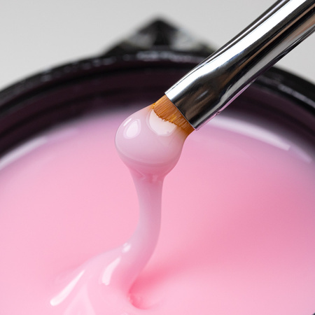 Budujący żel samopoziomujący twardy średniogęsty builder gel self leveling MollyNails French Pink HEMA/Di-HEMA Free 50 g