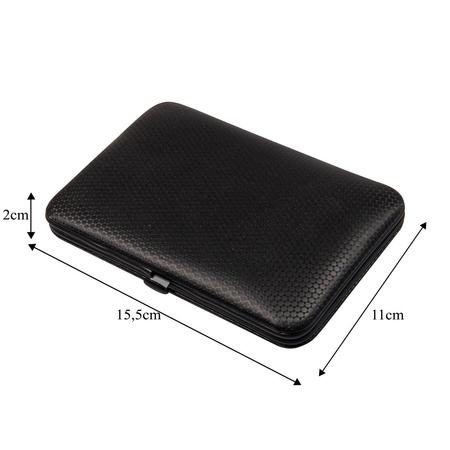 Set di 15 accessori per la cura della bellezza, per manicure, pedicure e trattamenti viso, in astuccio nero e marrone - CC045