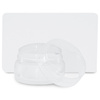 Tampon en silicone pour plaques, avec cordon de retrait, 5 x 6,5 cm, et capuchon de protection, boîtier ergonomique transparent