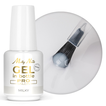 Gel in Bottle MollyNails Pro Salon Milky HEMA/Di-HEMA Free 15g