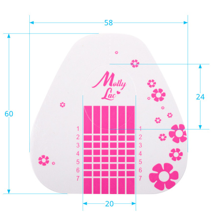 Modèles de moules pour ongles Basic Flowers MollyLac 500 pièces