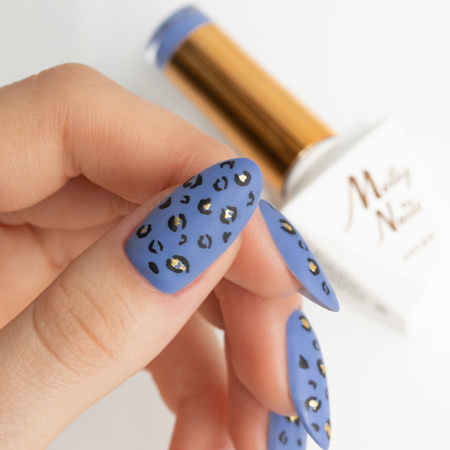 Esmalte híbrido MollyNails Blue Sky Purple Blue sin HEMA ni Di-HEMA, 8 g, n.º 115
