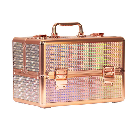 Kosmetikkiste M für Nagellacke K105-7H mit roségoldenen Beschlägen