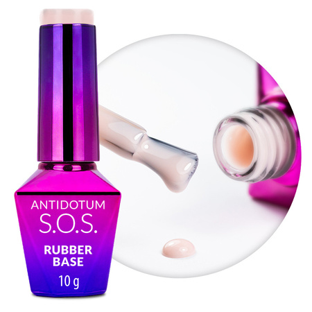 Kautschukbasis für elastische Nägel – Maniküre und Pediküre S.O.S. Antidotum MollyNails Fluffy Marshmallow 10 g