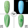 Vernis hybride phosphorescent « œil de chat » MollyLac Night Glowing Exciter, sans HEMA/Di-HEMA, 10 g, n° 678