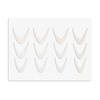 Combo de moldes de silicona de doble forma para manicura francesa «smile line», 12 unidades