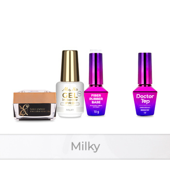 PRO MATCH SYSTEM 3+1 Milky: 2 gel da 15 g: SelfLeveling® in flacone + Base + Doctor Top da 10 g IN OMAGGIO