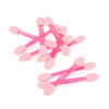Applicateur en forme de marionnette pour l'application du poudre MollyNails, rose, 10 pièces