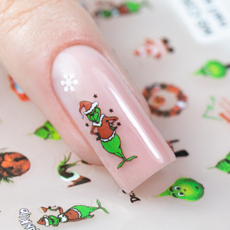 Тонкі самоклейні святкові наклейки на нігті MollyNails MS-C263