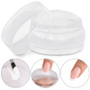 Silicone stamp for plates with a scraper, 5x6.5 cm, and a protective cap, transparent ergonomic housing