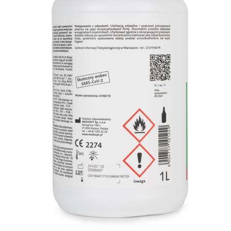 Spray do mycia i dezynfekcji powierzchni ze spryskiwaczem Medisept Velox Top AF Neutral 1000 ml