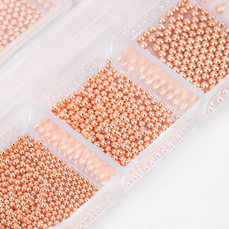 Boîte de décorations MollyNails en rose doré, 1 000 pièces