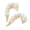 Ozdoby do paznokci serce 3D MollyNails white pearl 10 szt
