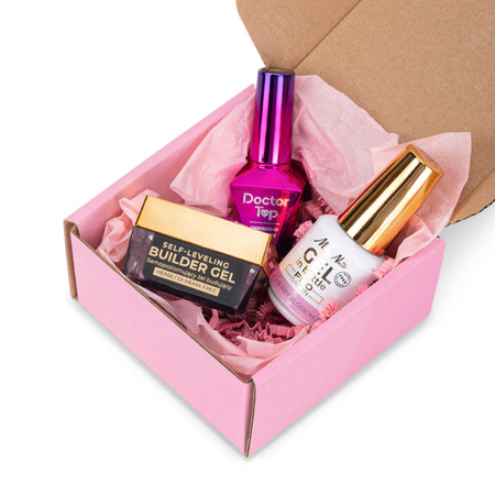 MollyNails PRO MATCH SYSTEM 2+1 Cherry Blossom 2 Aufbau-Gele + Doctor Top 10 g