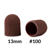 Capuchons abrasifs pour pédicure avec insert en coton, 13 mm, grain 100, marron, AlleMed, 10 pièces