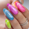 Lakier hybrydowy MollyNails Neon Flashy Cat Eye HEMA Free 8g Nr 174