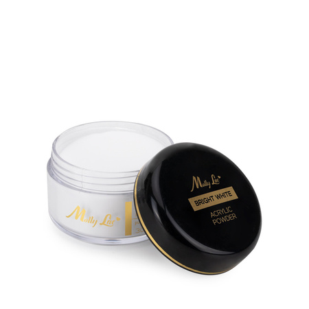 MollyLac Acrylpulver für Nägel, Bright White, 30 g
