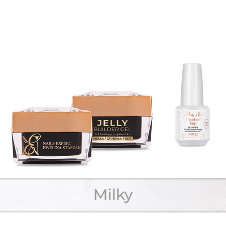 PRO MATCH SYSTEM 2+1 Milky: 2 гелі LED/UV по 50 г: Jelly&SelfLeveling; + Doctor Top 15 г БЕЗКОШТОВНО