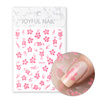 Dünne, selbstklebende Nagelsticker mit Blumenmotiven SWA20, hellrosa