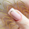 Naklejki samoprzylepne na paznokcie/ French/ Francuska linia uśmiechu 48szt gold STZ-CS169 MollyNails