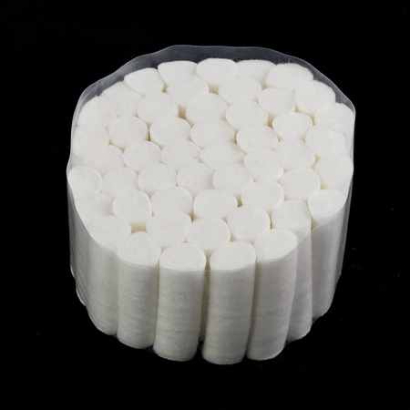 Separadores de rodillos de algodón para pedicura MollyLac (longitud 38 mm, diámetro 10 mm) 20 paquetes de 50 unidades, 1000 unidades