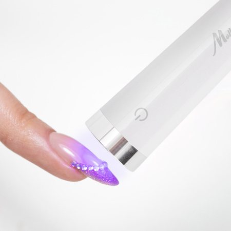 Lámpara LED para uñas de 3 W MollyNails para esmaltes híbridos, geles y acrilogel, inalámbrica, blanca, modelo U2