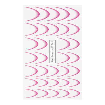 Adesivi ad effetto sfumato per unghie / French / Ombre / Linea del sorriso francese, 33 pezzi, rosa, STZ41
