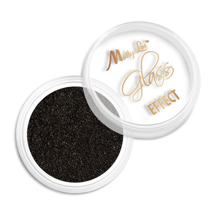 Poudre à effet miroir pour la décoration des ongles MollyLac Glass Effect Black n° 12