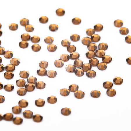 SS3 Smoked Topaz glass nail rhinestones, approx. 50 pcs