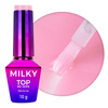 Milky MollyNails Top Coat - Milky, No-Wipe, No-Rinse, Milky Pink, HEMA/Di-HEMA-Free, 10 g