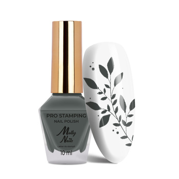 Vernis pour tampons et stamping MollyNails PRO Stamping Grey n° 20, 10 ml