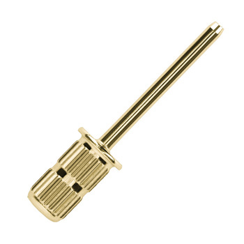 Steel mandrel for abrasive caps, gold
