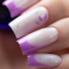 Base de caucho lechosa con copos metálicos morados «Flakes Rubber Base Milk&Purple»; MollyNails, sin HEMA ni Di-HEMA, 10 gramos