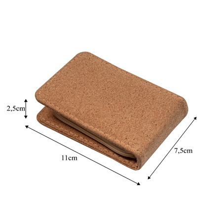 Set de 9 accesorios de belleza para manicura, pedicura y depilación de cejas en estuche de corcho - CC044