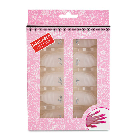 Clips for removing glitter from hybrid gel, transparent, 10 pcs
