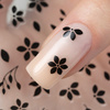 Thin, self-adhesive flower nail stickers SO-272, black