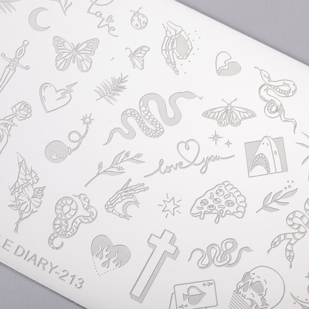 Nicole Diary Patterned Stamp Plate No. 213