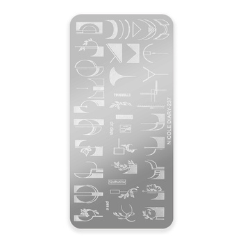 Stamp plate with Nicole Diary patterns No. 237