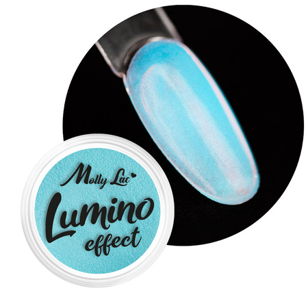 Poudre pour ongles phosphorescente MollyLac Lumino Effect n° 8