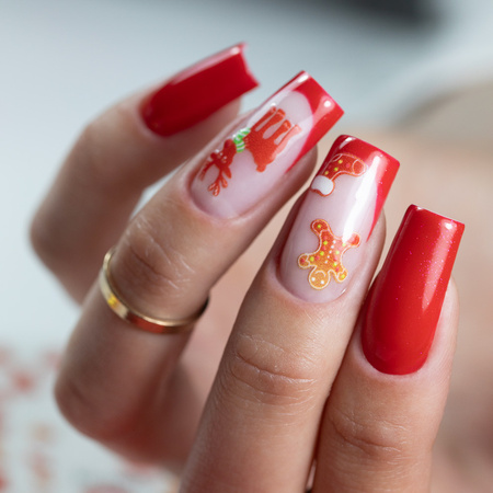 Lakier hybrydowy MollyNails Hearts & Kisses Dazzling Kisses HEMA/Di-HEMA Free 8g Nr 197
