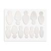 Set combinato di stampi in silicone a doppia forma per smalto francese MollyLac, ovali, 12 pezzi