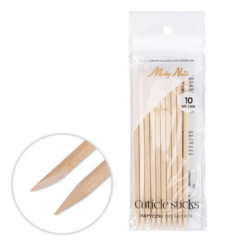 Bâtonnets en bois d'oranger MollyNails, lot de 10, longueur 11,4 cm