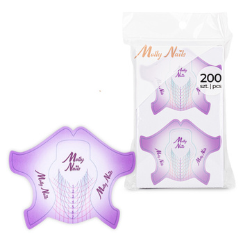 Modelli per l'estensione delle unghie MollyNails Flexible viola, 200 pezzi