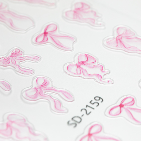 5D self-adhesive nail stickers, pink bows SD-2159 MollyNails