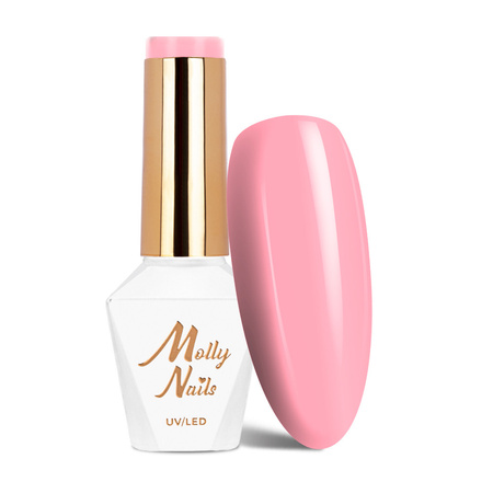Esmalte híbrido MollyNails Delicate Woman Girly sin HEMA ni Di-HEMA, 8 g, n.º 66