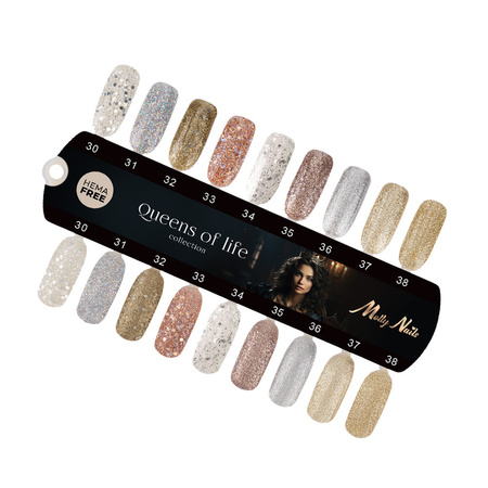 MollyNails Queens Of Life gloss and matte template, 9 colors
