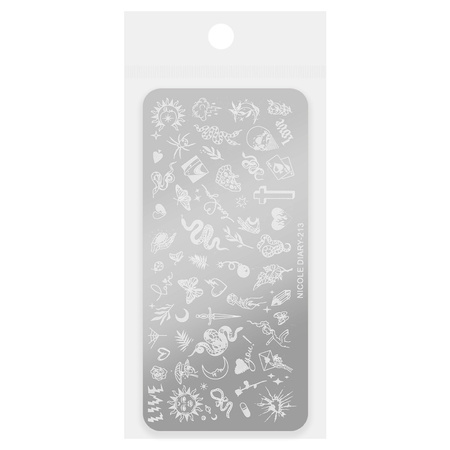 Plaque de tampons à motifs Nicole Diary n° 213