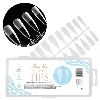 Накладки для швидкого нарощування нігтів Flexi Tips MollyNails, мигдалева форма, 240 шт.